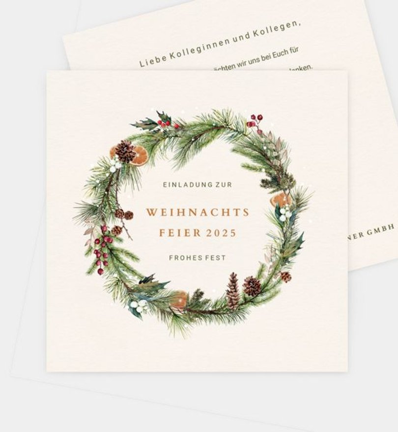 Weihnachtsfeier Weihnachtsfeier Klassischer Kranz