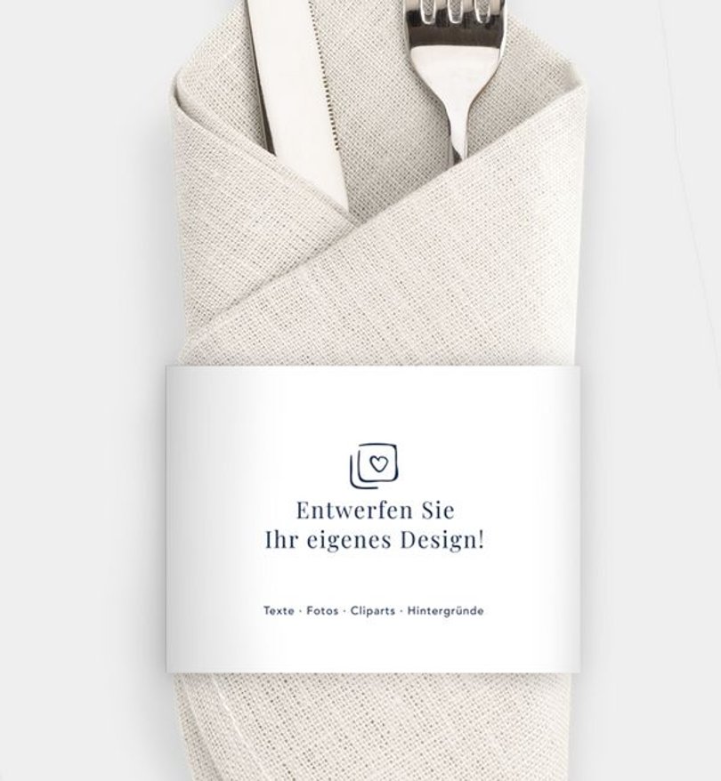 Besteck Servietten-Zubehör trauer/besteck-serviettenzubehoer/occasion Blanko Design