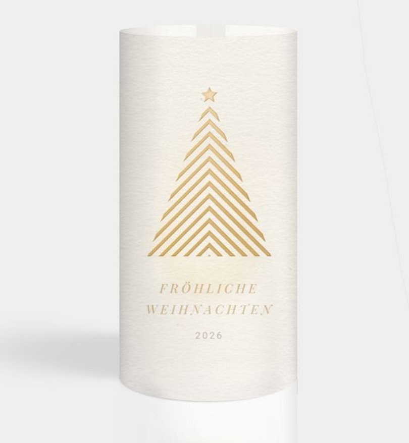 Windlichtkarte Geschäftlich Geometric Christmas