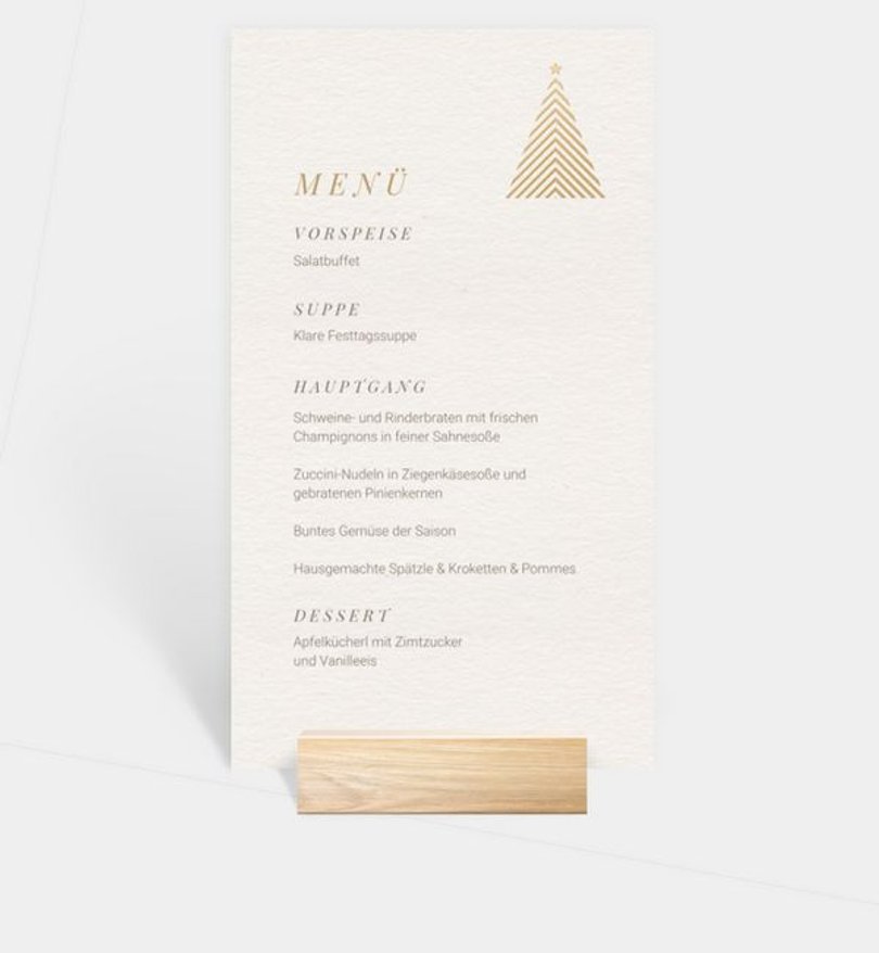 Menükarte Geschäftlich Geometric Christmas