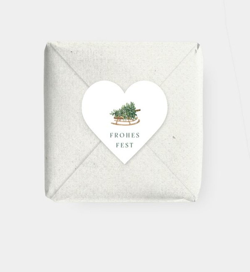 Geschenkaufkleber Geschäftlich Schneefall