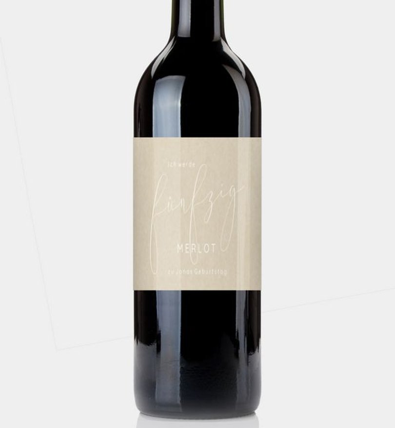 Flaschenetikett Geburtstag Ehrentag · Vintage