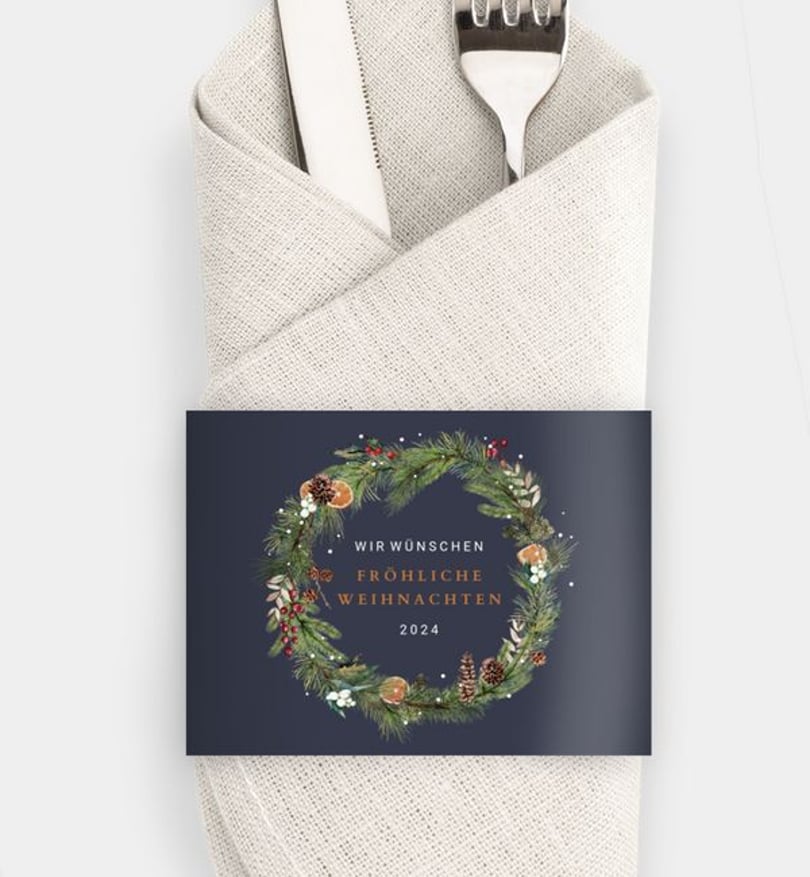 Besteck Servietten-Zubehör Weihnachten Geschäftlich Klassischer Kranz