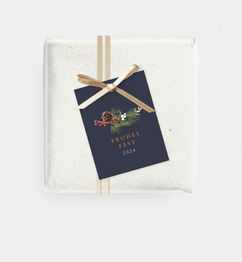 Geschenkanhänger Weihnachten Geschäftlich Klassischer Kranz
