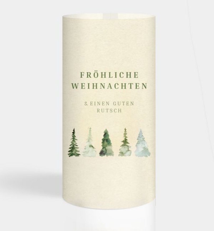 Windlichtkarte Geschäftlich Baumreigen