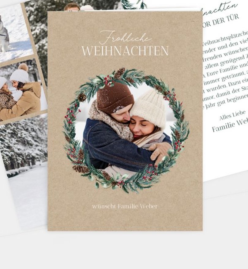 Weihnachtskarte Weihnachten/Privat Adventskranz