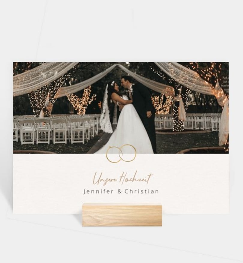 Fotoaufsteller hochzeit/fotoaufsteller/occasion Ringe