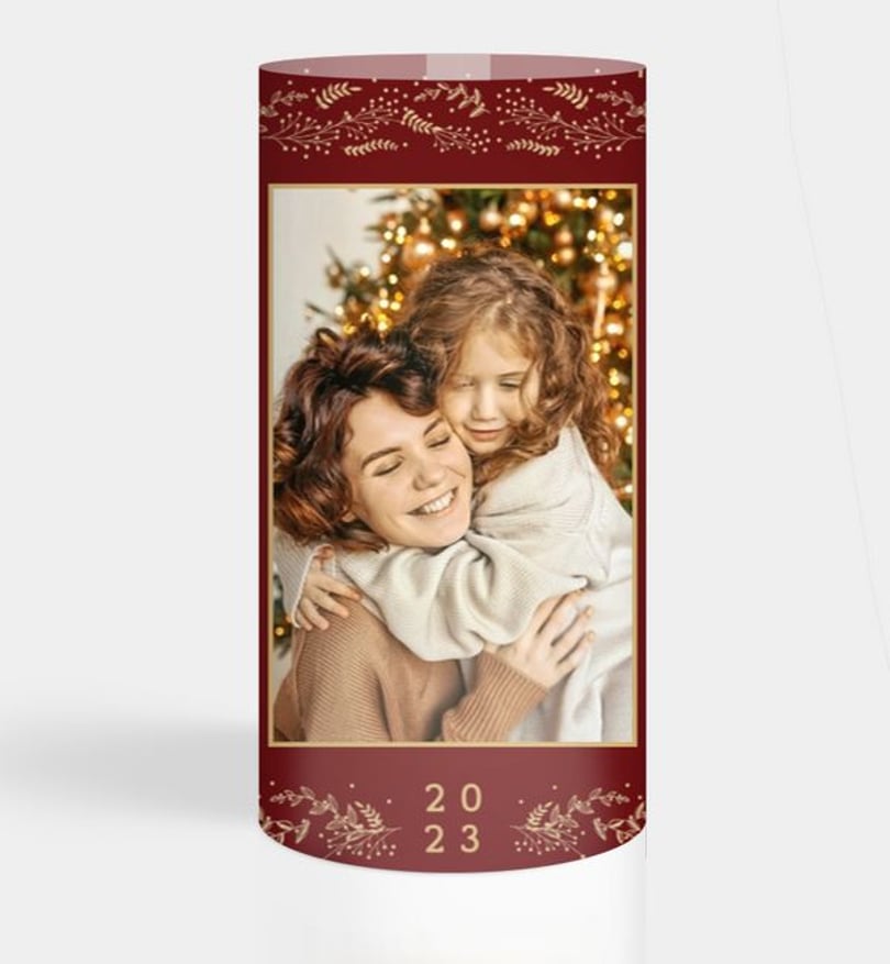 Windlichtkarte Weihnachten Privat Festliches Ornament