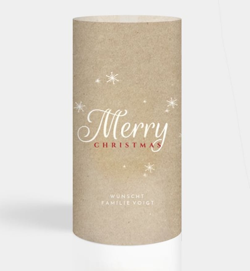 Windlichtkarte Weihnachten Privat Crafty and Snowflakes