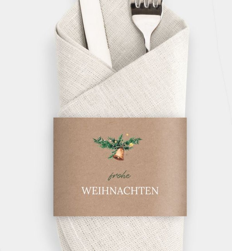 Besteck Servietten-Zubehör Weihnachten Care for Nature