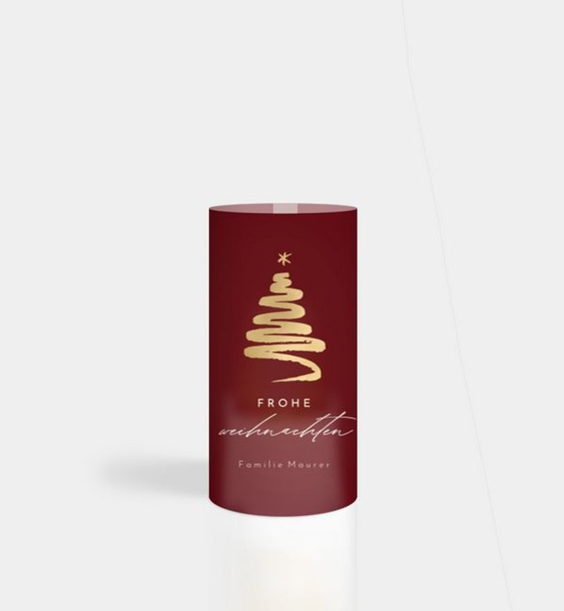 Windlichtkarte Weihnachten Golden Tree · Classic