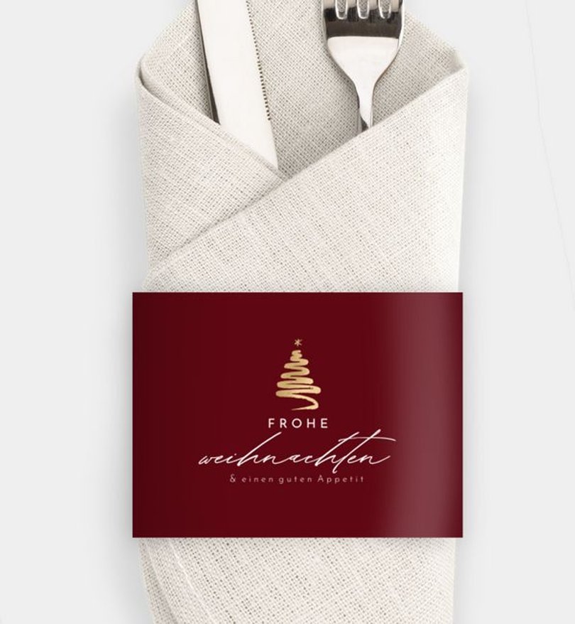Besteck Servietten-Zubehör Weihnachten Golden Tree · Classic