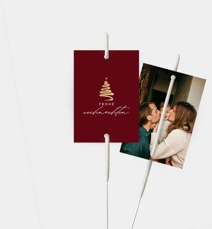 Wunderkerzenetikett Weihnachten Golden Tree · Classic