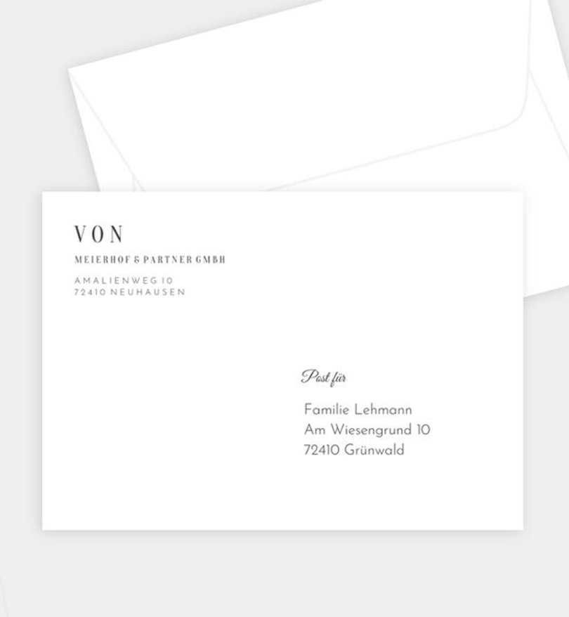 Briefumschlag Weihnachten Modern Typo · Vintage