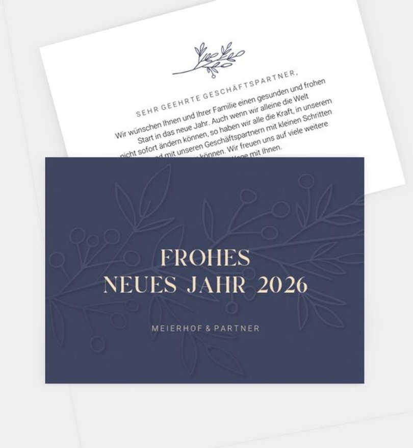 Neujahrskarte Geschäftlich Festive Elegance