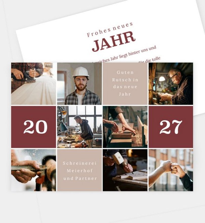 Neujahrskarte Geschäftlich Unser Jahr