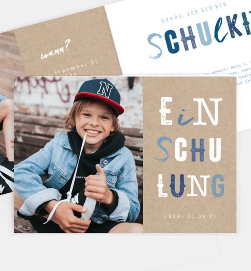 Einladung Einschulung Cool Kids Vintage