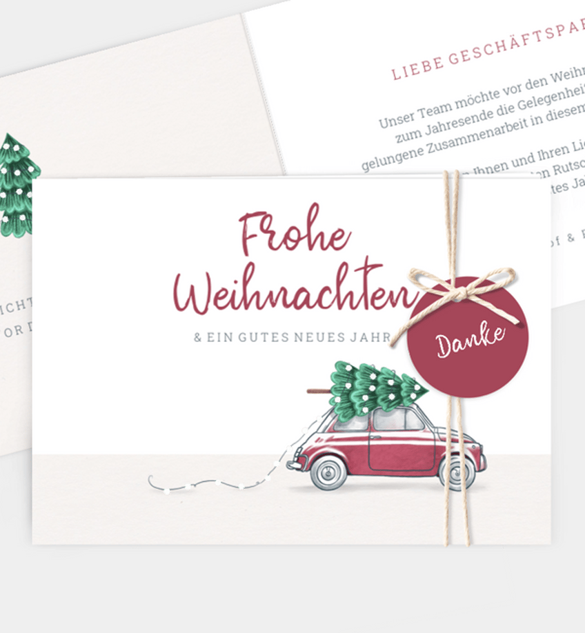 Weihnachtskarte On The Road