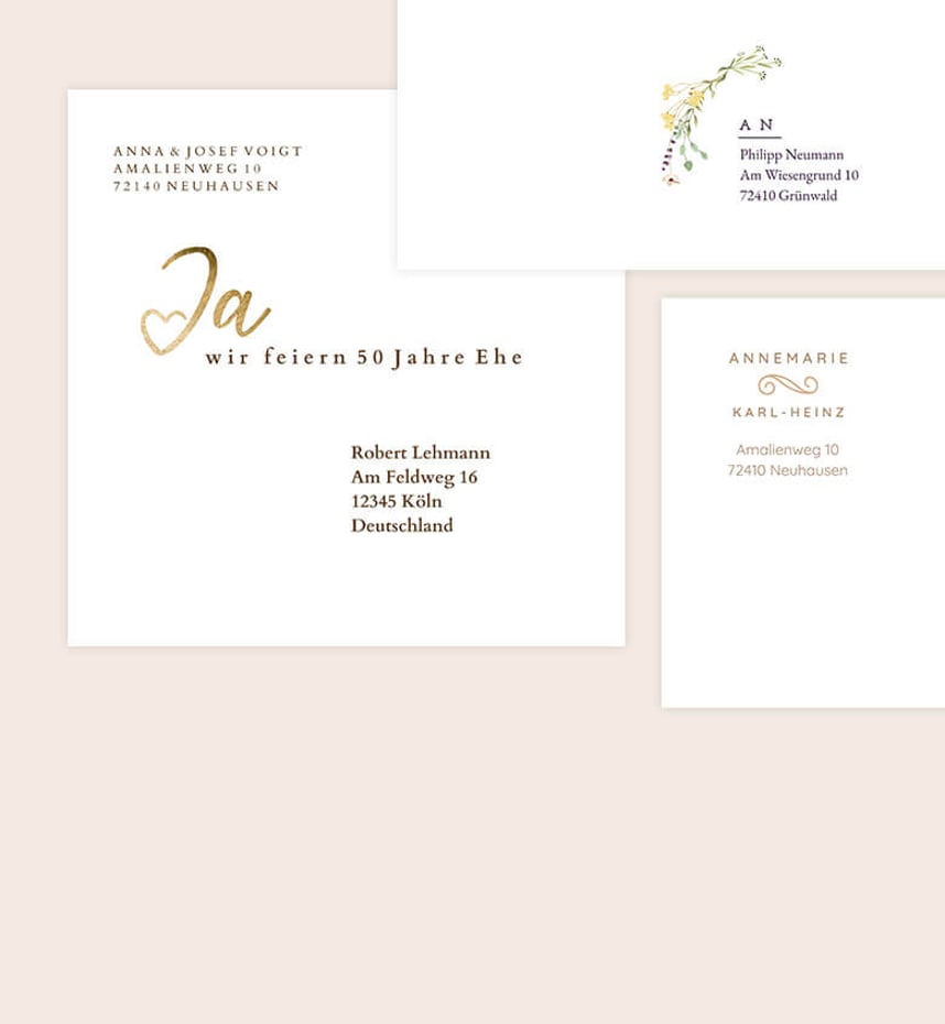Umschlaege mit Design