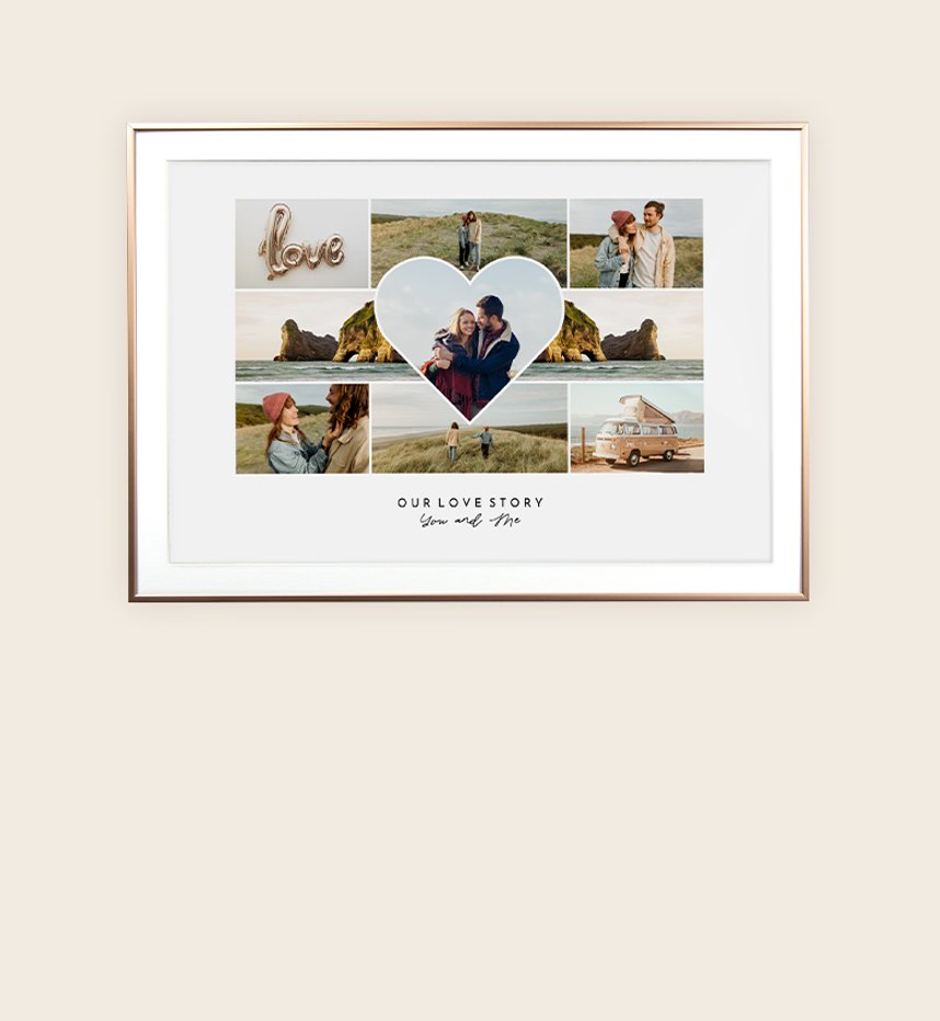 Valentinstag Fotocollage mit Herz