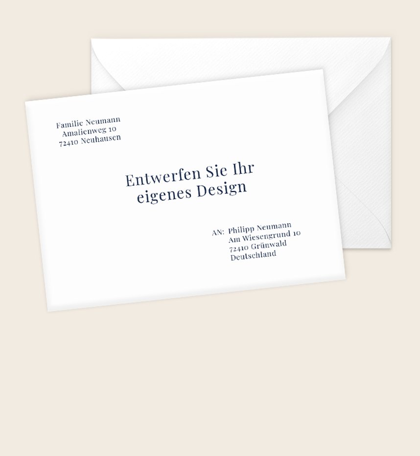 Briefumschlag zu Weihnachten im Blanko Design