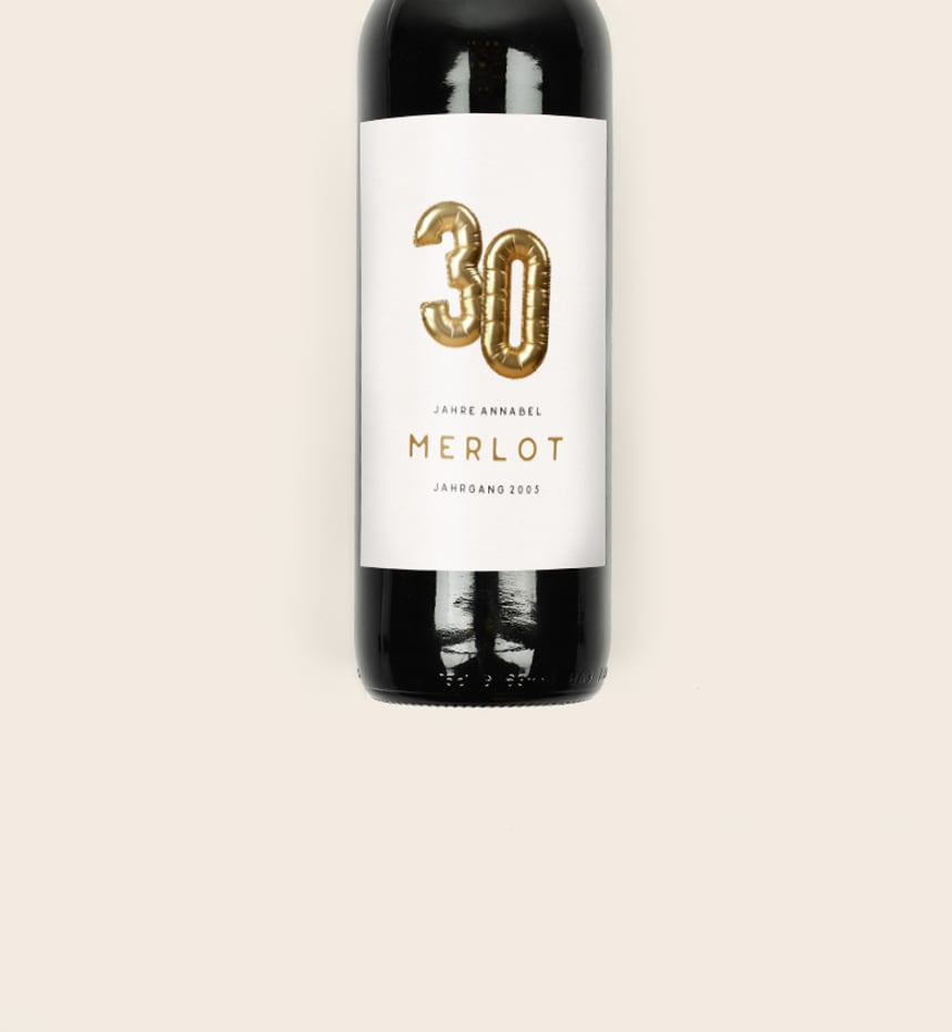 Flaschenetiketten zum Geburtstag