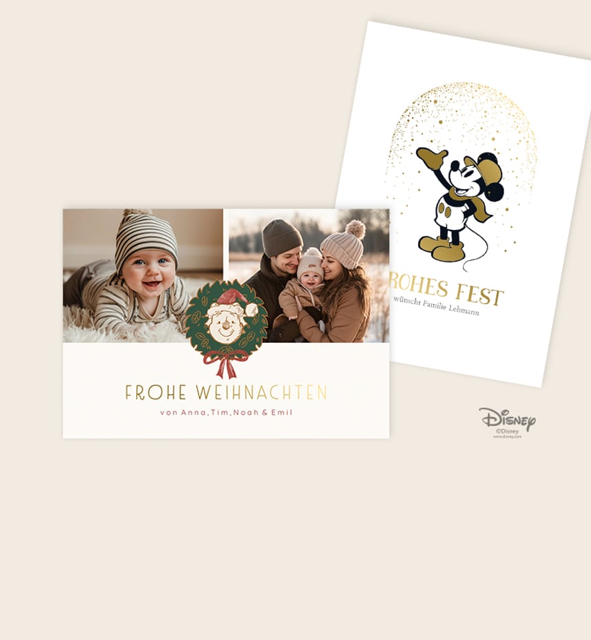 Disney Weihnachtskarten