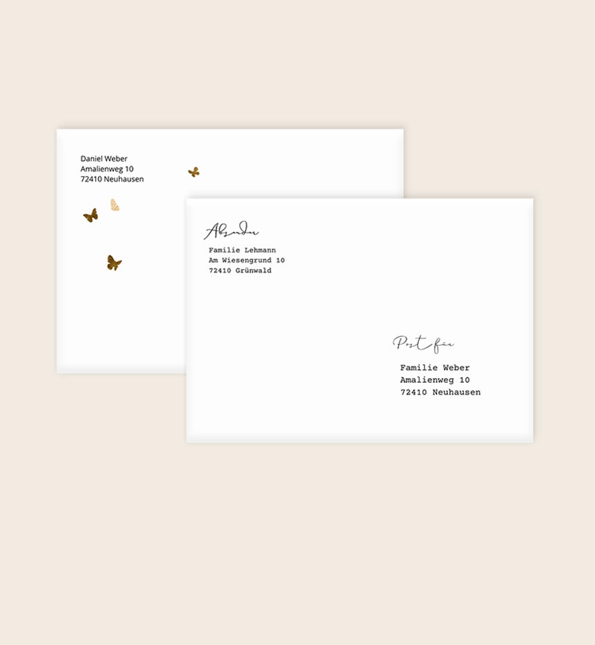 Briefumschläge mit Design zum Valentinstag
