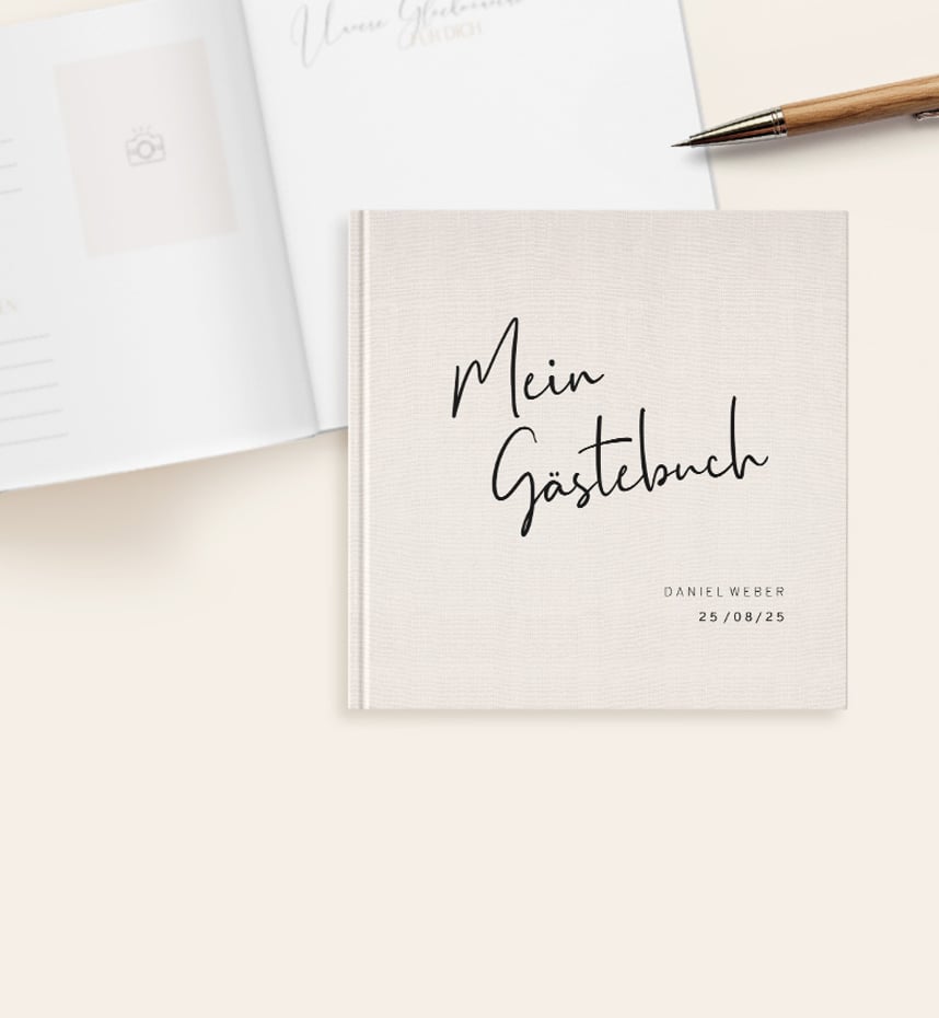 Gästebuch für die Geburtstagsfeier