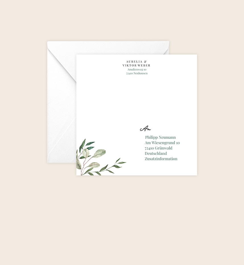 Umschläge mit Design Hochzeit