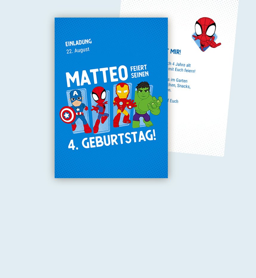 Einladungskarte Spidey