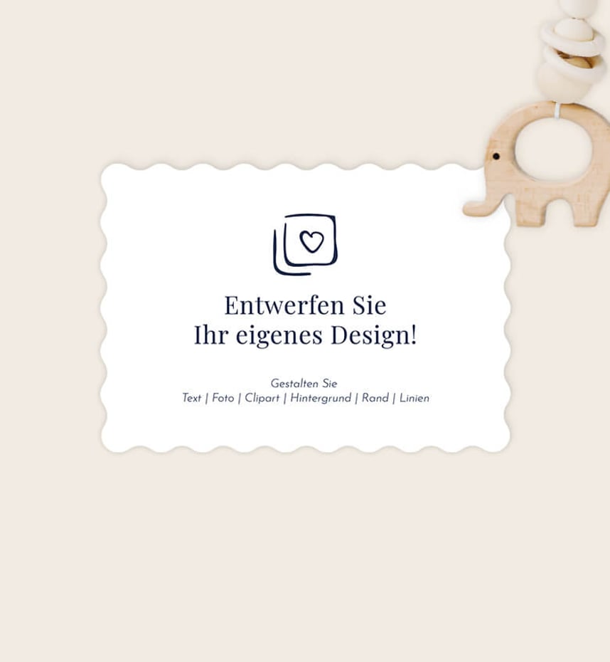 Blankodesign für Babykarten