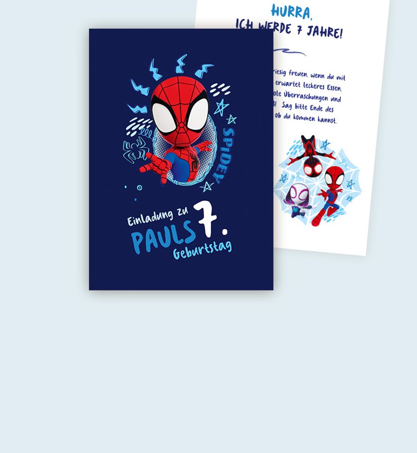 Einladungskarte Spidey
