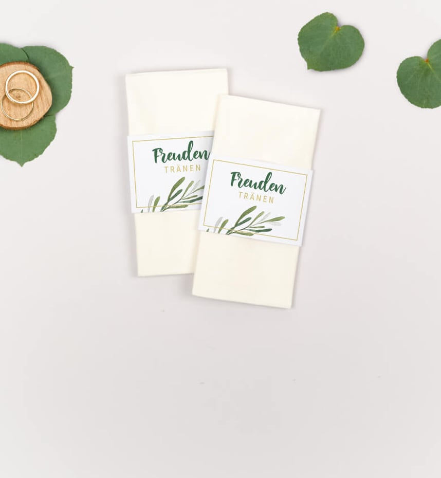 Taschentuchbanderole Hochzeit
