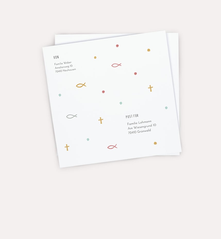 Konfirmation Briefumschlaege mit Design