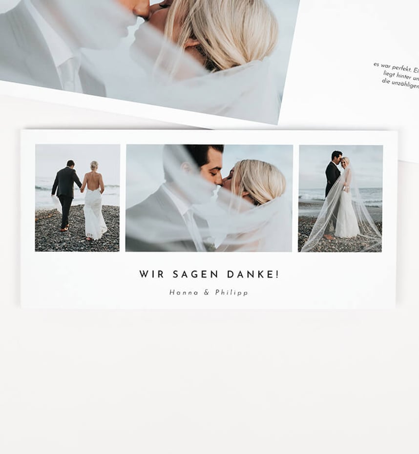 Hochzeitskarten Danksagung