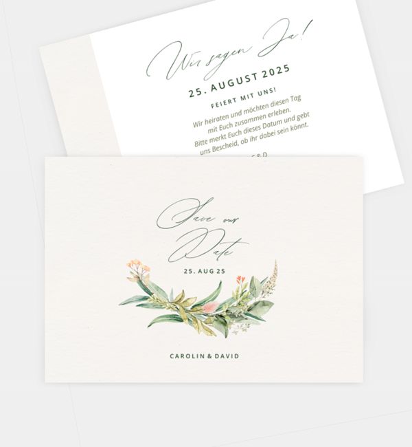 Save-the-Date-Karte Besondere Freude