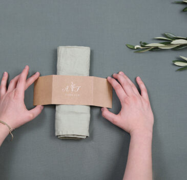 Serviette mit Banderole