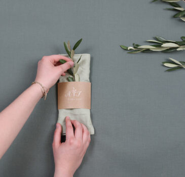 Serviette mit Banderole