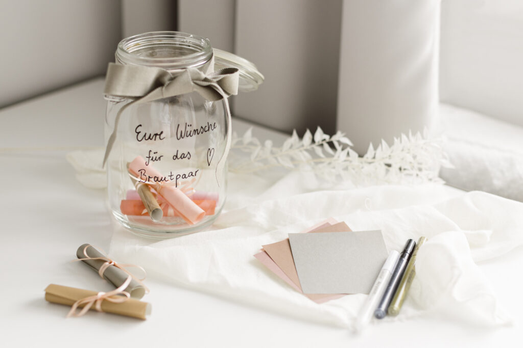Wünsche im Glas, Alternative Gästebuch Hochzeit
