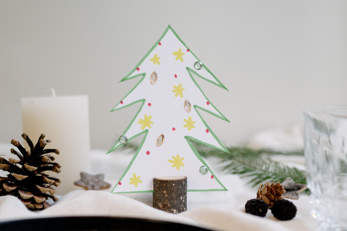 Kinderbasteln Tannenbaum Weihnachten