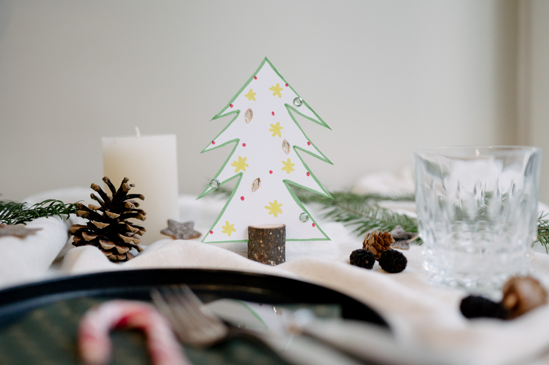 Kinderbasteln Tannenbaum Weihnachten