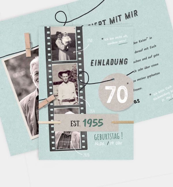 Einladungskarte Geburtstag im Design