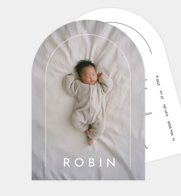 Geburtskarte im Design 