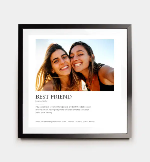 Gerahmte Fotocollage "Best Friend"