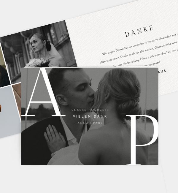 Dankeskarte Klappkarte quer im Design 
