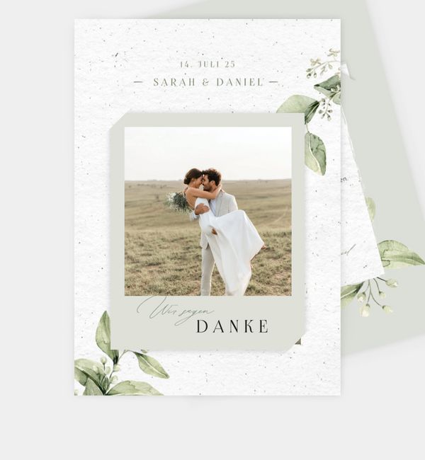 Postkarte mit Einsteckpolaroid im Design 