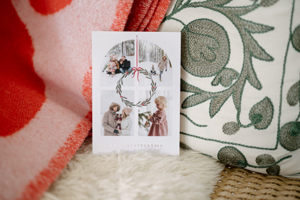 Postkarte zu Weihnachten im Design 