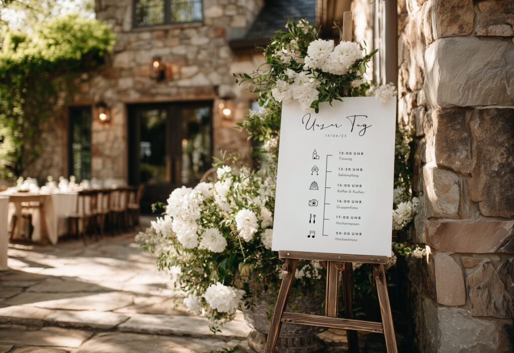 Ablaufplan Hochzeit
