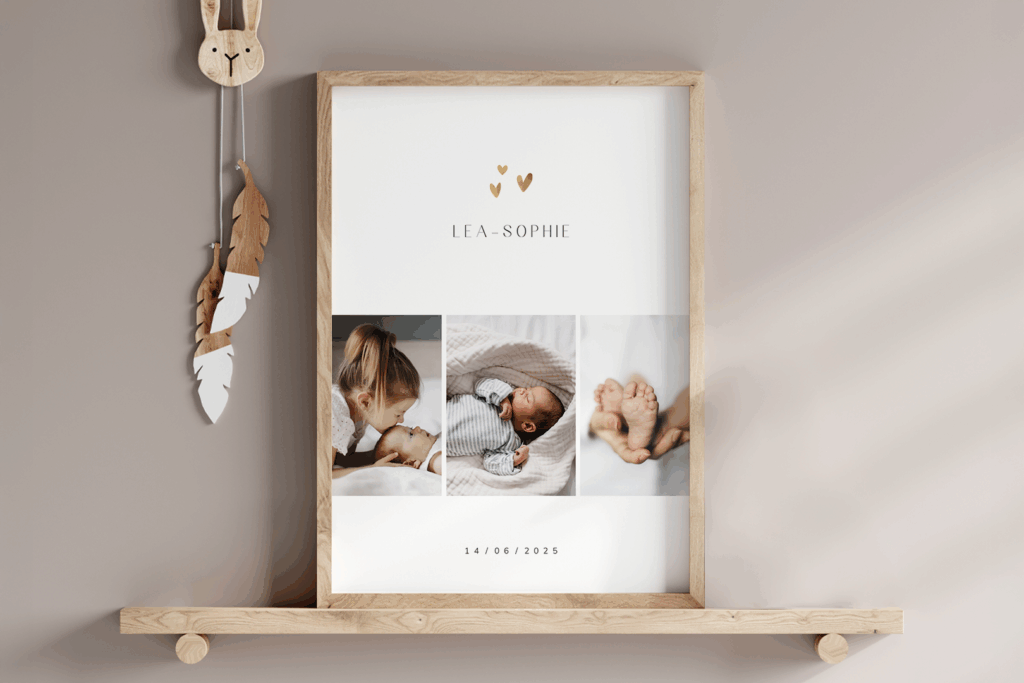 Geburtsposter im Design